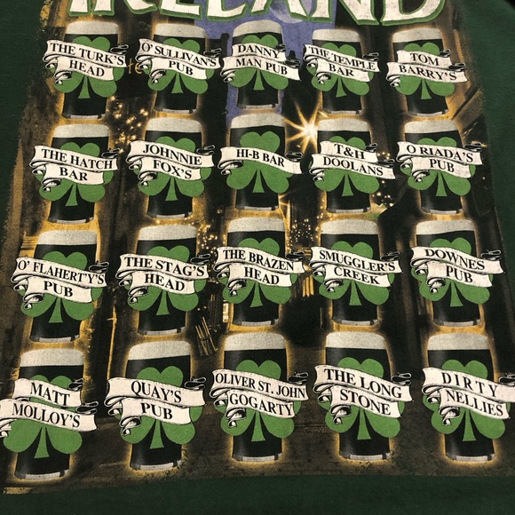 Pubs of Ireland t-shirt small green - Picture 3 of 5